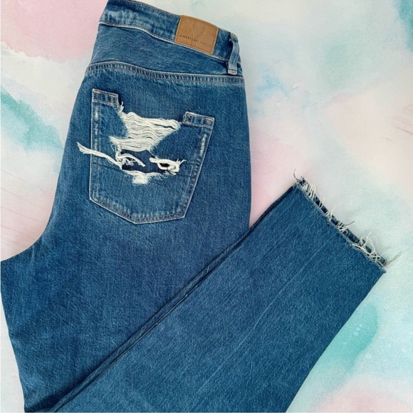 American Eagle Outfitters Denim - American Eagle Outfitters Blue Ankle Cropped Jeans